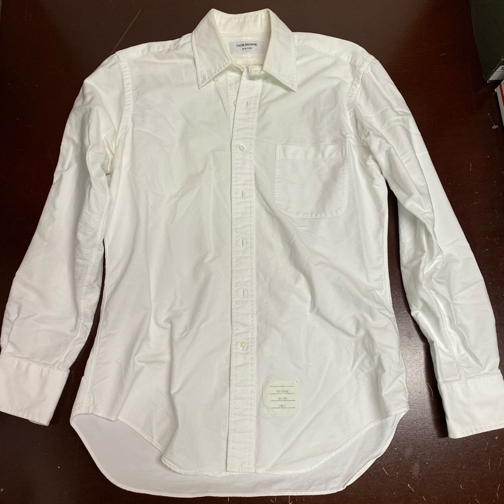 Thom Browne White cotton Button Down Oxford shirt